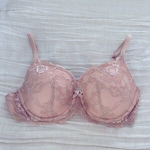 Victoria's Secret Body by Victoria Lined Demi 36D Lace Bra - Blush EUC